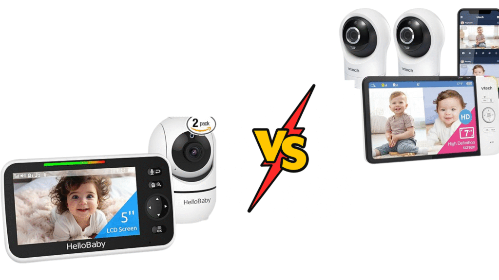 Baby monitor comparison chart with camera and display