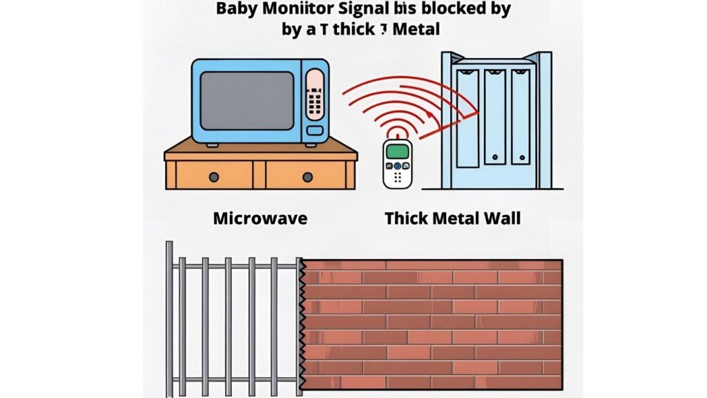 split view of two baby monitors labeled nursery and playroom