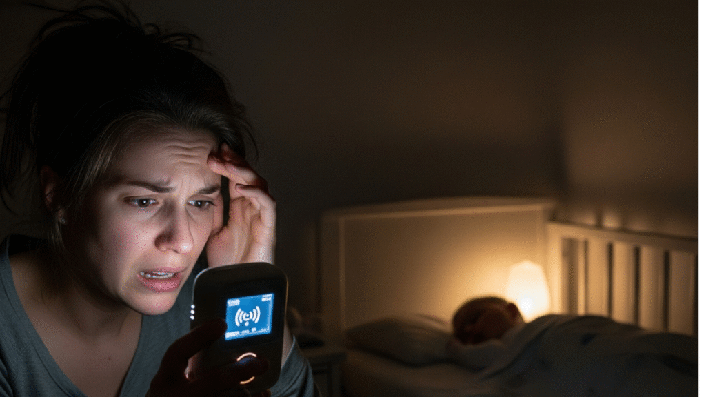 why does hello baby monitor beep