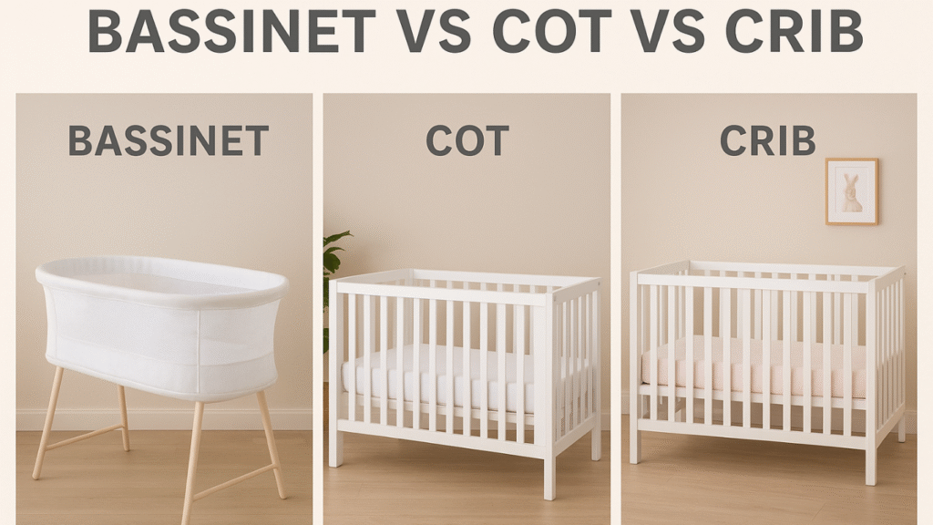 Bassinet vs cot vs crib