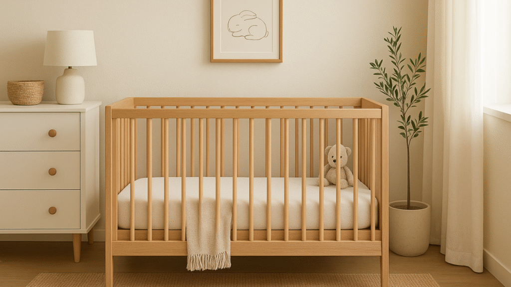 Stylish baby cot nursery setup with premium design