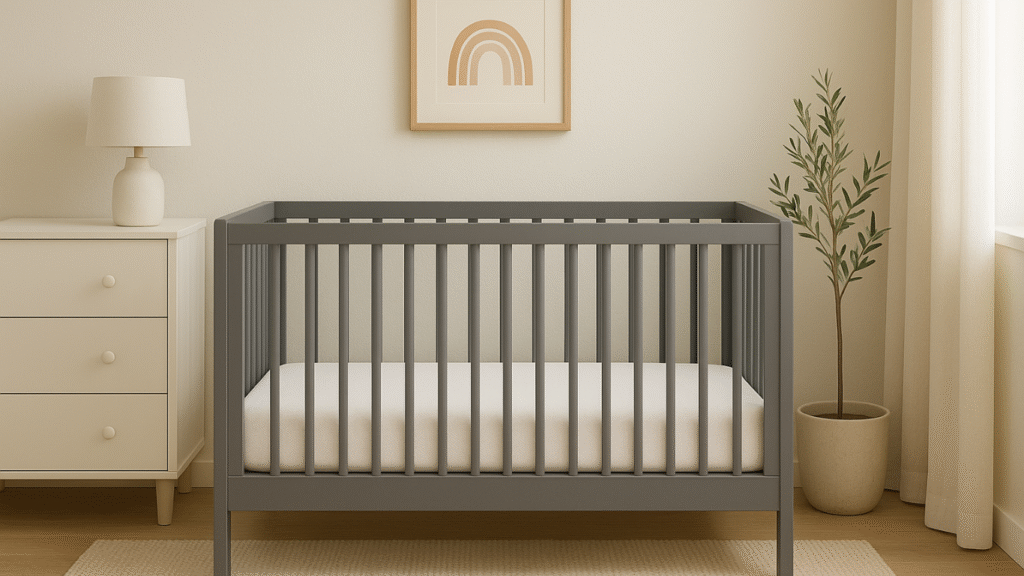 Modern baby crib design showing longevity and safety