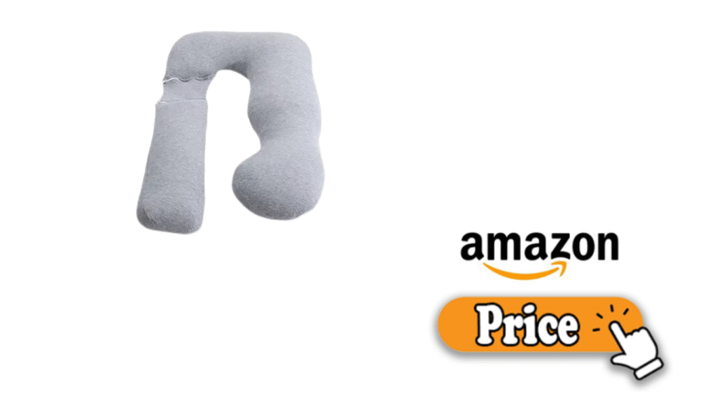 U-shaped maternity pillow with soft cover on Amazon