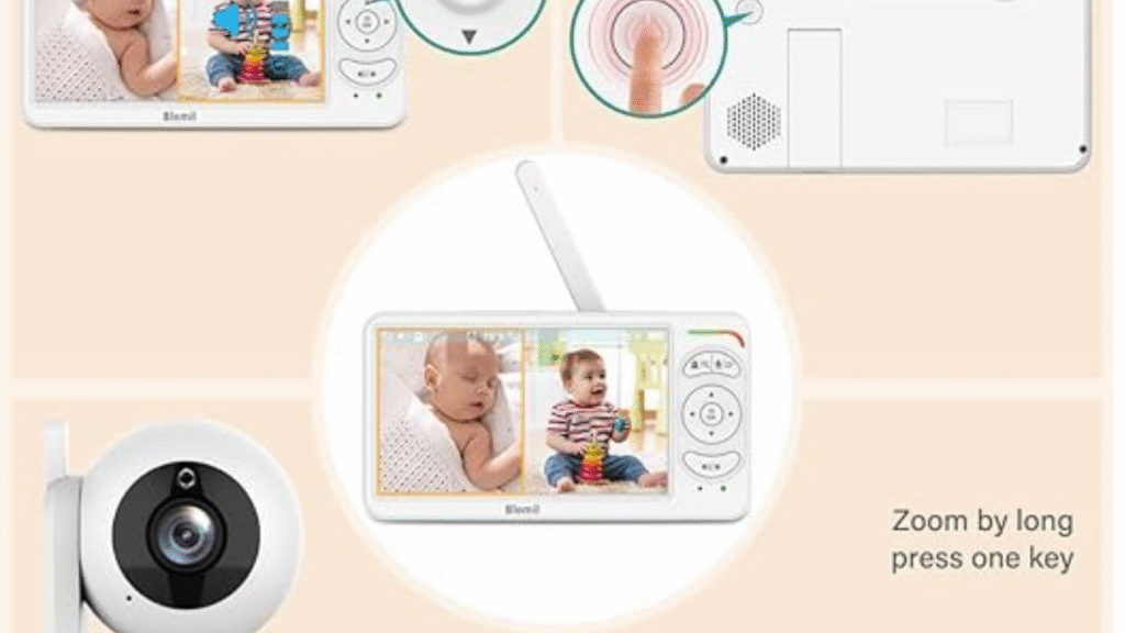 Blemil baby monitor dual camera split screen view