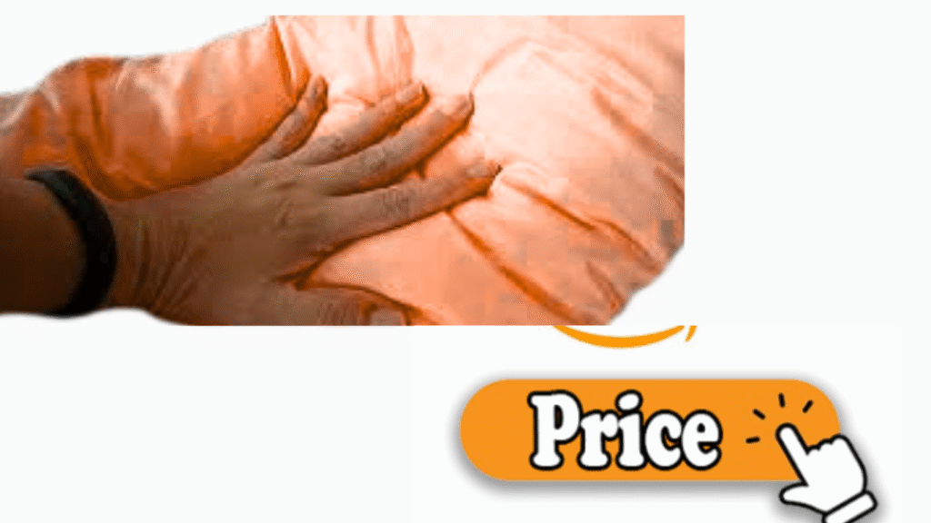 Soft orange pregnancy pillow with breathable fabric