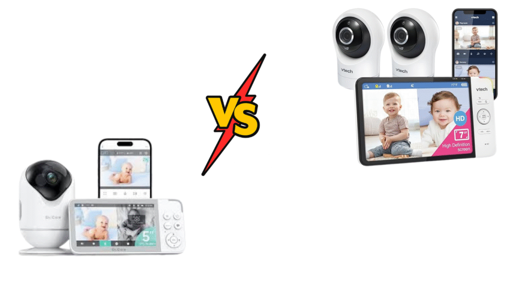 Dr Care vs VTech Baby Monitor side by side
