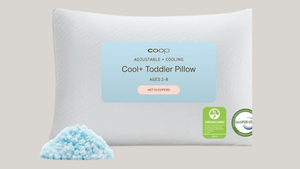 Close-up of Coop Eden adjustable pillow with soft cover