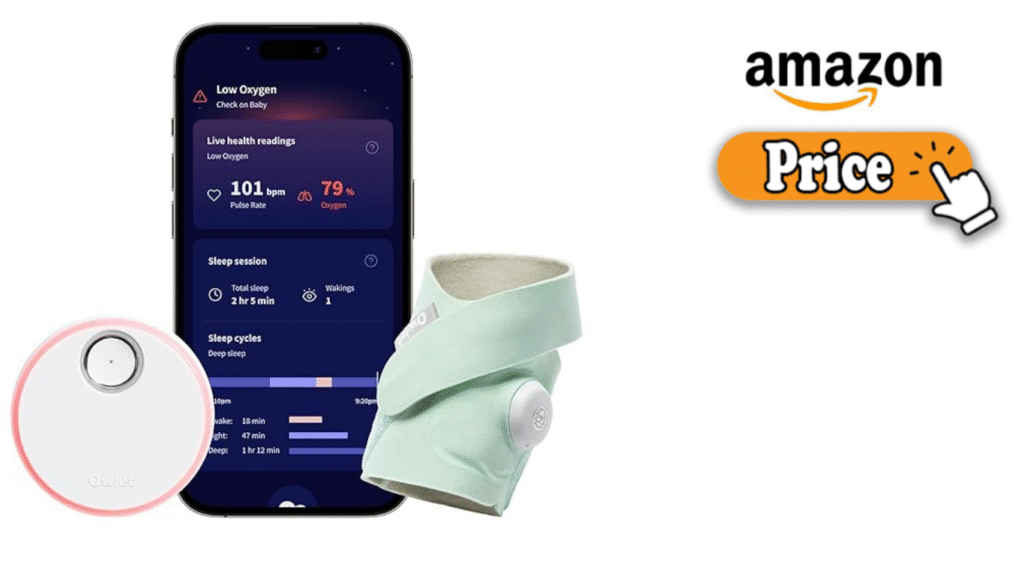 Owlet Smart Sock showing live baby sleep tracking on phone