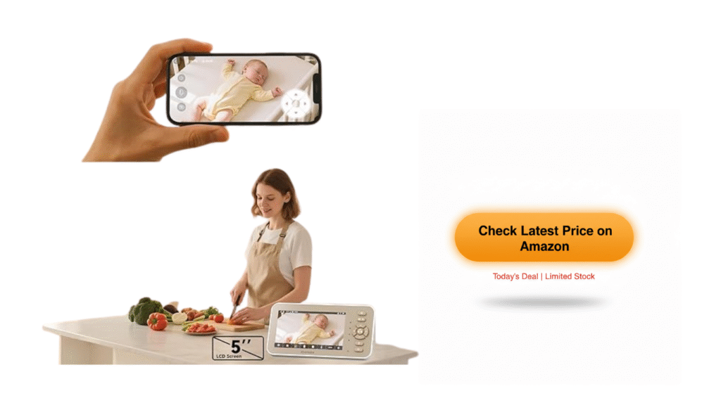 ebemate baby monitor LCD screen with camera setup
