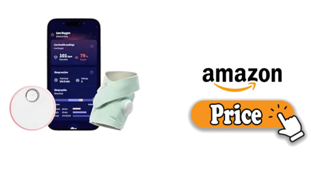 Owlet Dream Sock 3 showing updated app interface and sensor fit