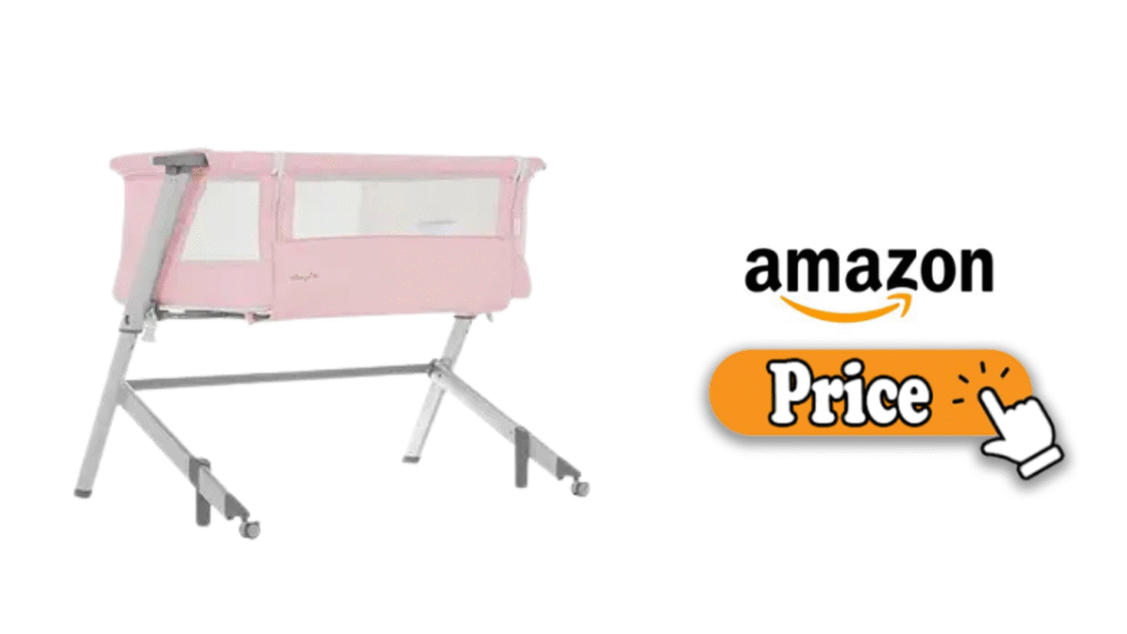 Pink BCOL bedside bassinet for baby girls