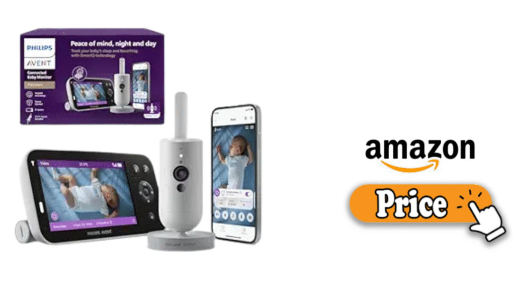 Philips Avent DECT baby monitor with parent and baby unit side by side