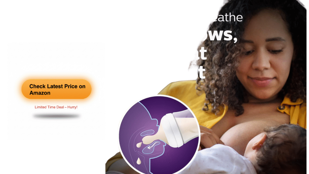 Mother bottle-feeding her baby with Philips Avent Natural bottle