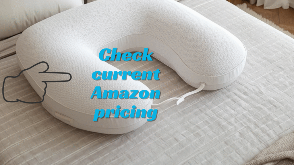 U-shaped pregnancy pillow providing full body support during side sleeping